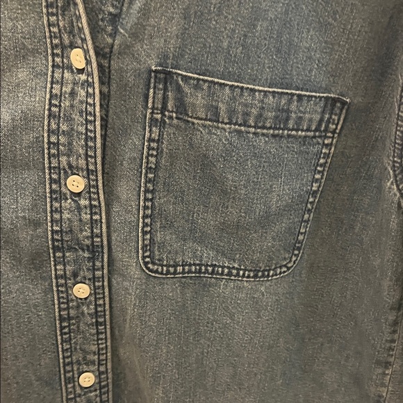 Madewell Blue Casual Button Down Shirt - Picture 3 of 8